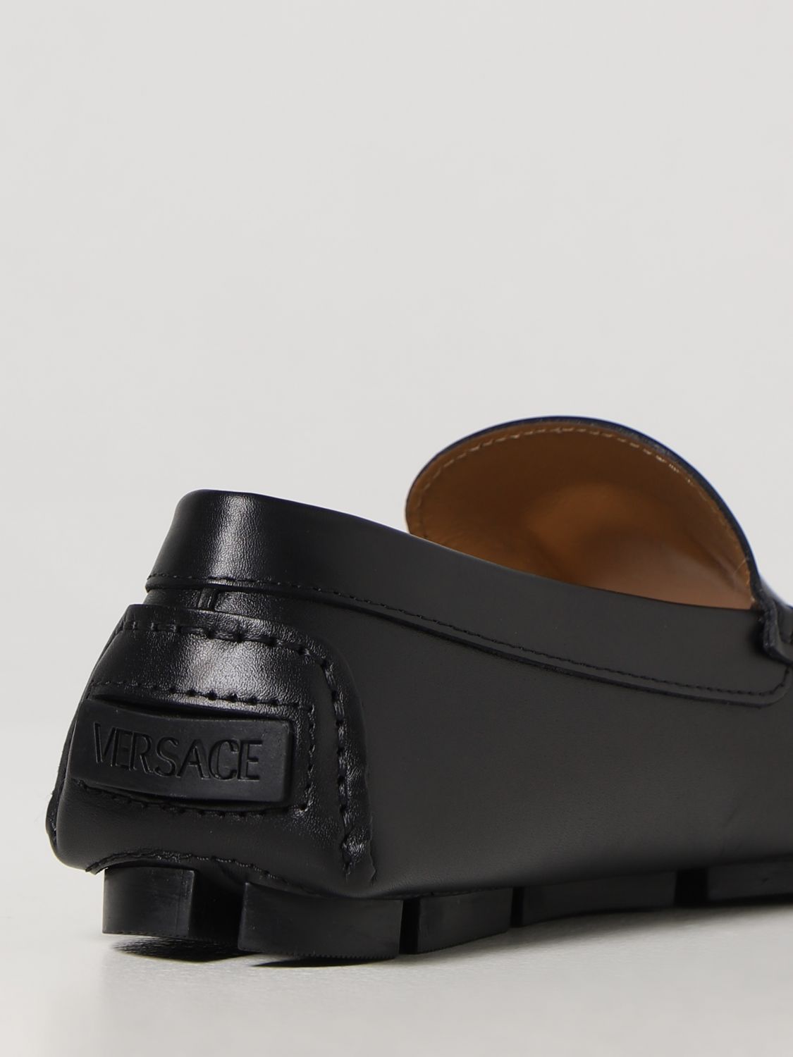 GIÀY VERSACE Medusa head gold loafer