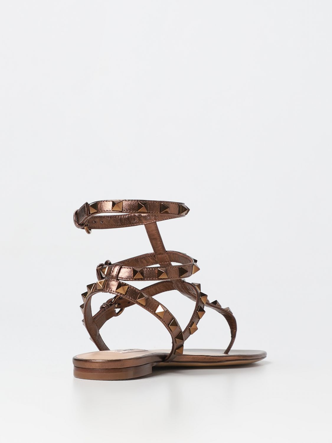 GIÀY VALENTINO GARAVANI Bronze flat sandals shoes