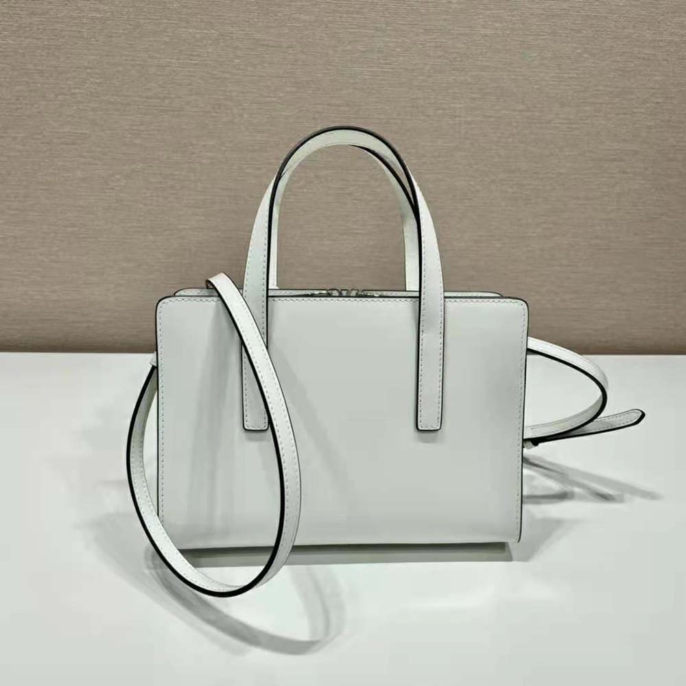 TÚI Prada Women Re-Edition 1995 Brushed-Leather Mini Handbag-White