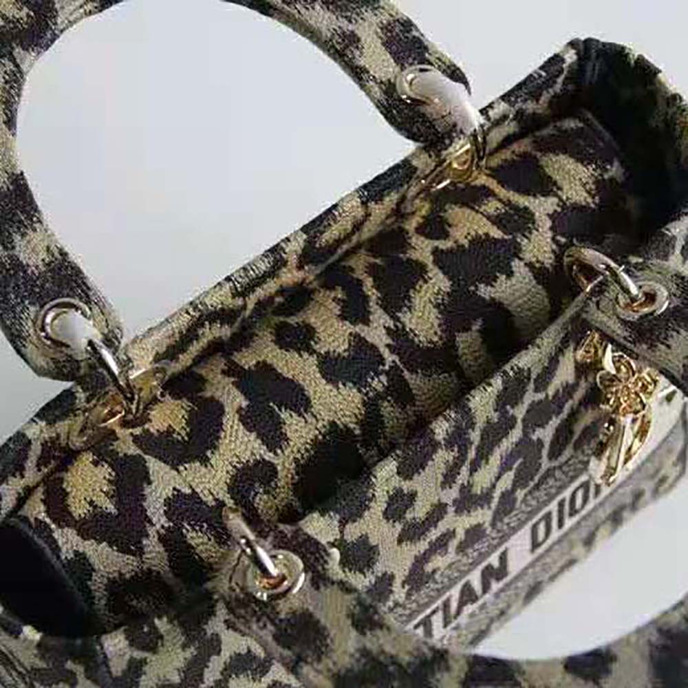 TÚI Dior Women Medium Lady D-lite Bag Beige Multicolor Mizza Embroidery