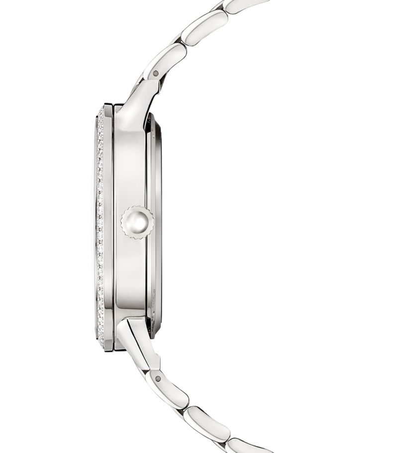 Đồng hồ JAEGER-LECOULTRE Stainless Steel and Diamond Rendez-Vous Night & Day 34mm mặt số màu trắng