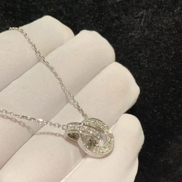 Vòng cổ Cartier kim cương 0.3ct vàng trắng 18K