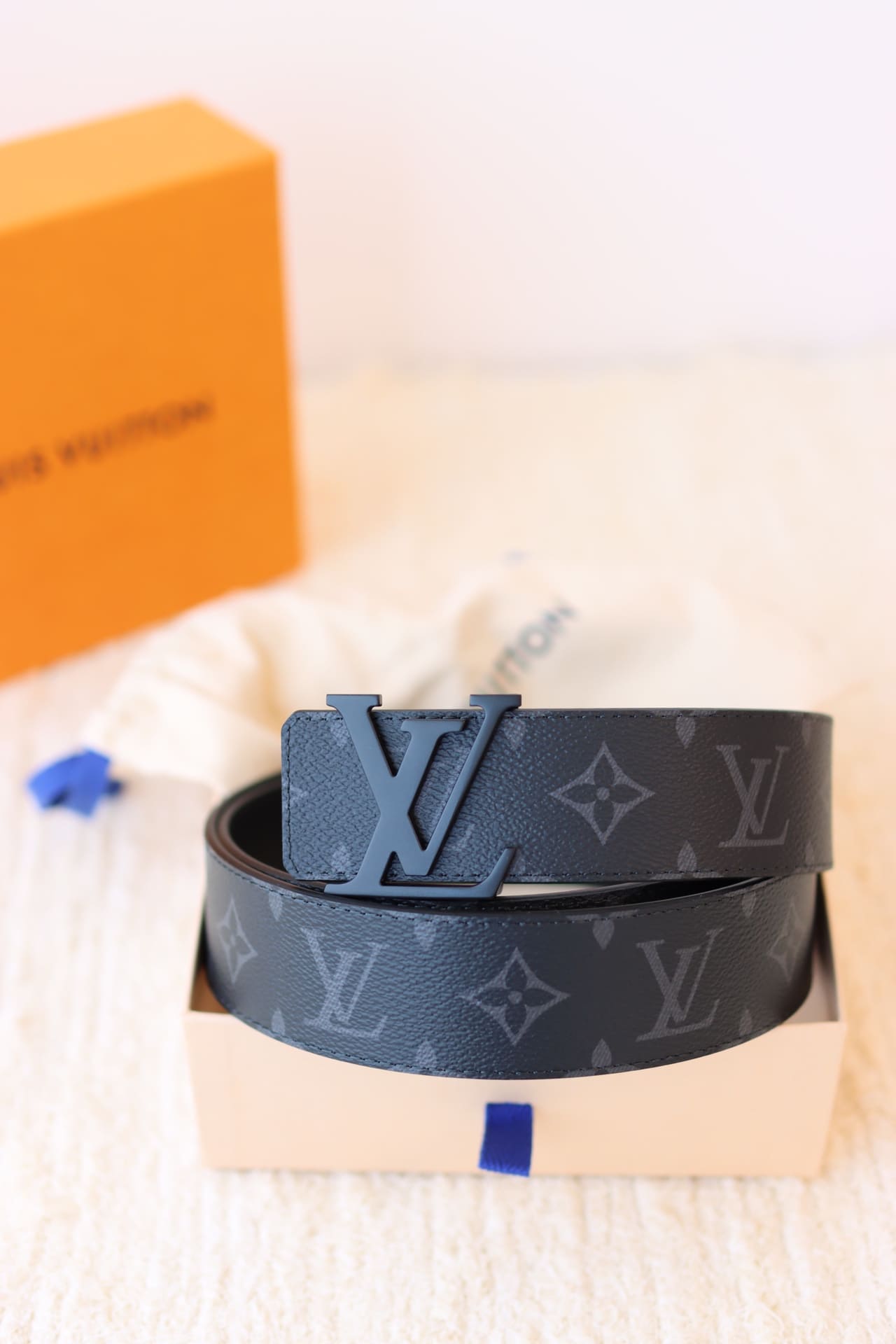 DÂY LƯNG LOUIS VUITTON LV BLACK MONOGRAM Khóa đen