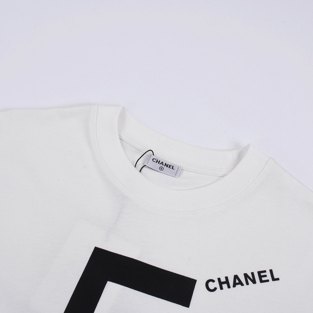 ÁO CHANEL NO5 print cotton jersey T-shirt