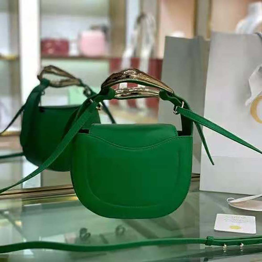 TÚI Chloe Kiss Small Purse in Small Grain Calfskin-Green
