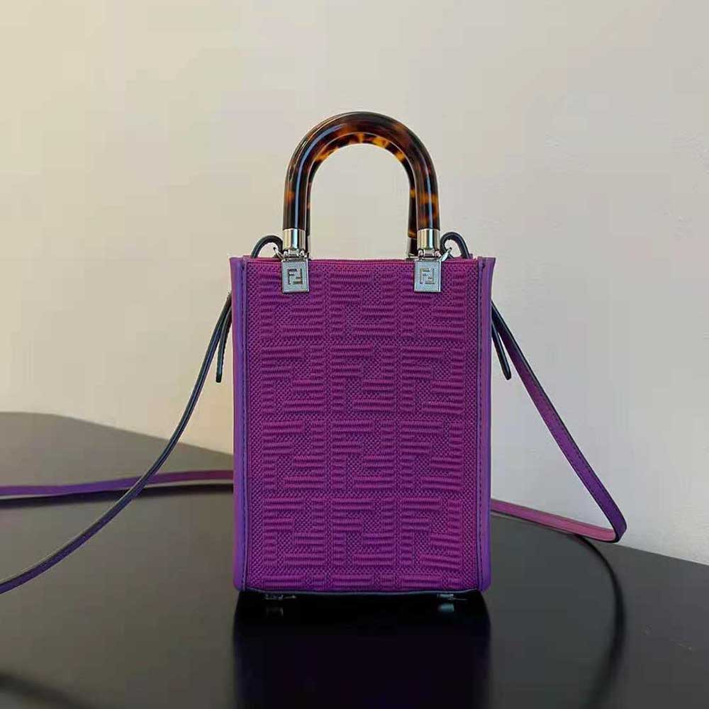 TÚI Fendi Mini Sunshine Shopper FF Fabric Mini-Bag