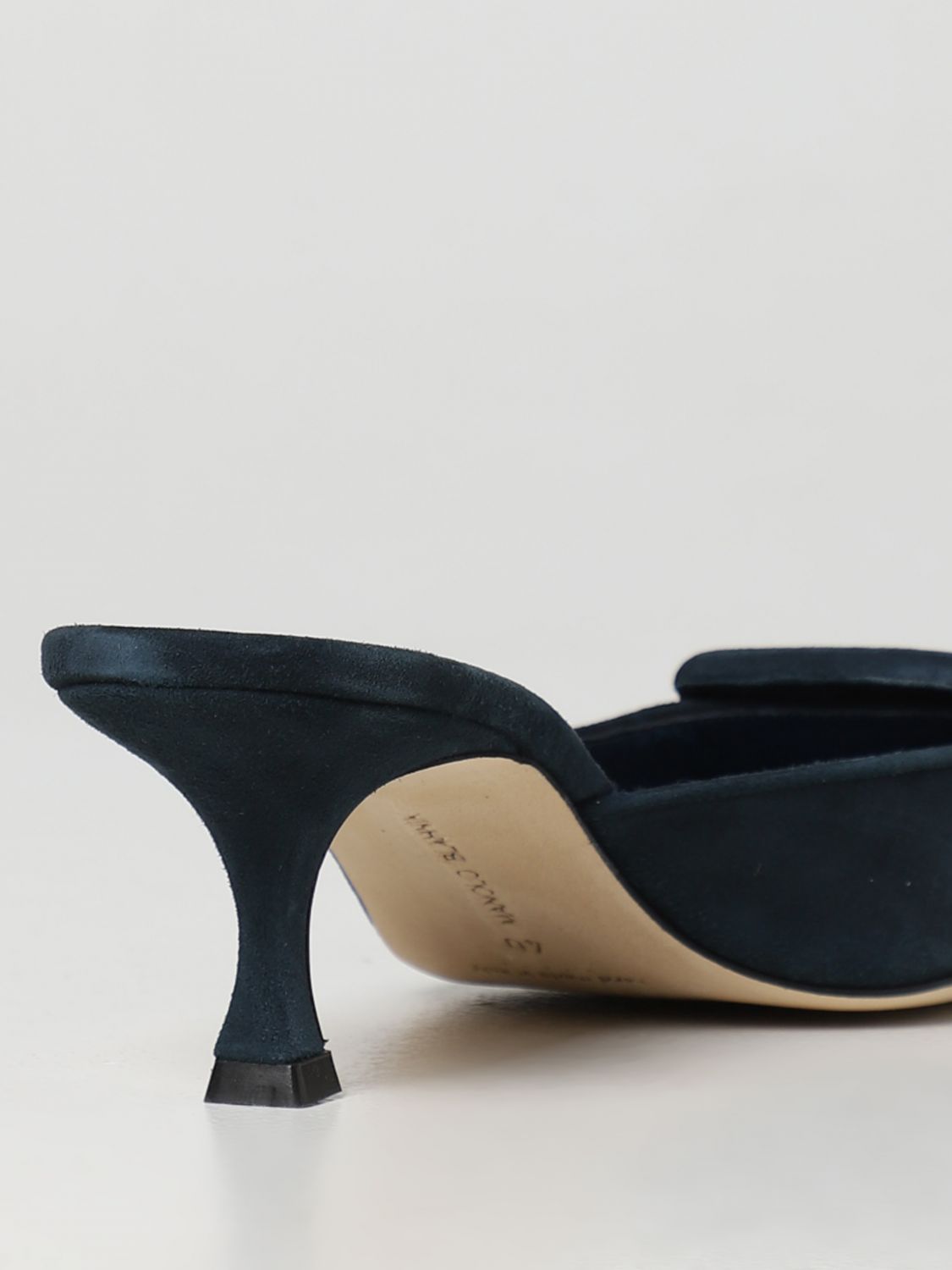 GIÀY MANOLO BLAHNIK Teal suede high heel shoes