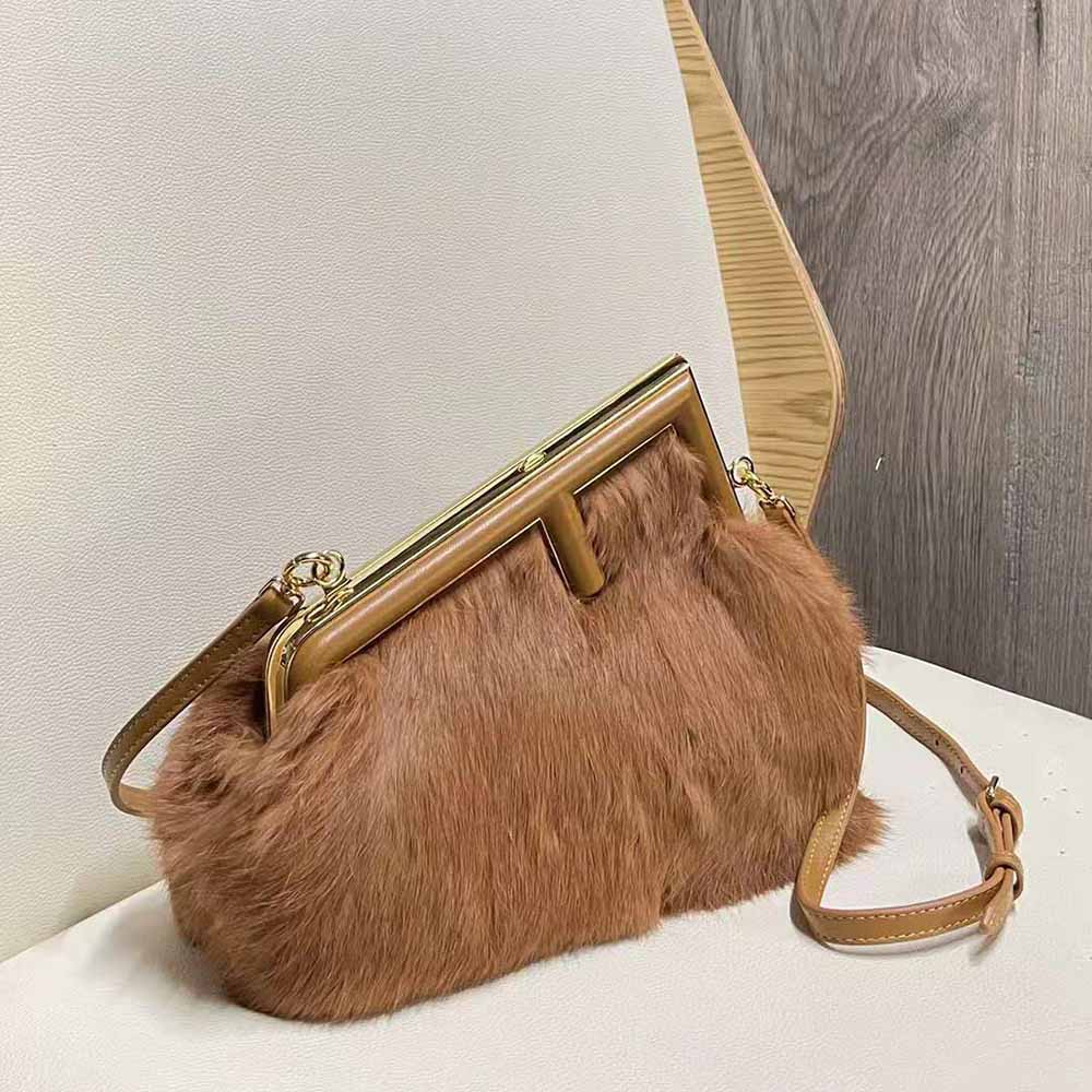 TÚI Fendi Women First Small Brown Mink Bag