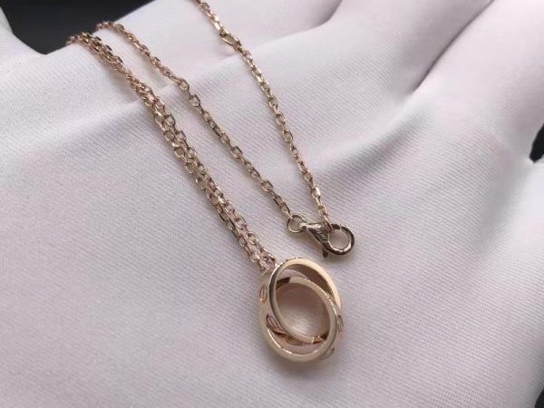 Vòng cổ Cartier Love vàng hồng 18K