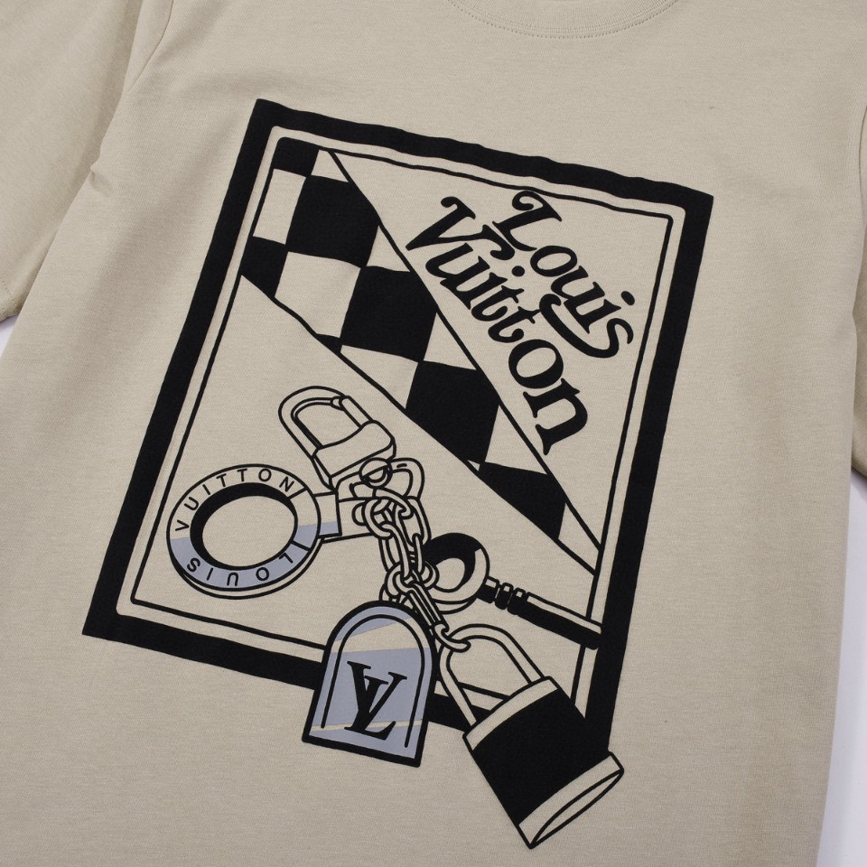 ÁO LOUIS VUITTON KEY TAG T SHIRT BEIGE