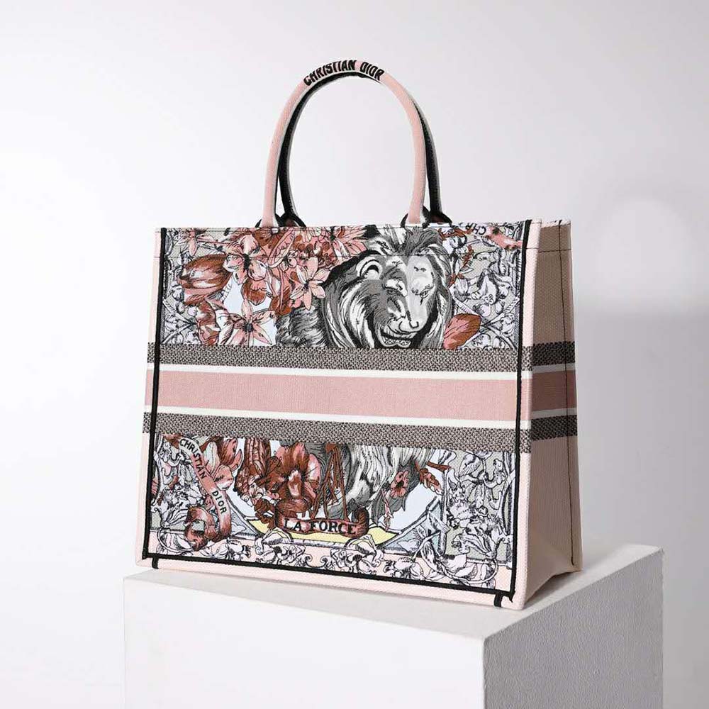TÚI Dior Women Large Dior Book Tote Multicolor La Force Embroidery