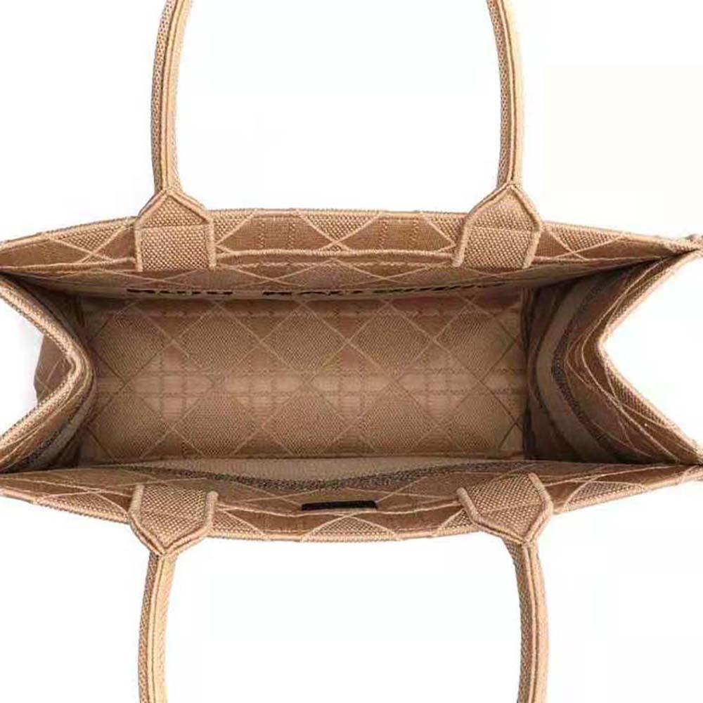 TÚI Dior Women Medium Dior Book Tote Natural Cannage Raffia