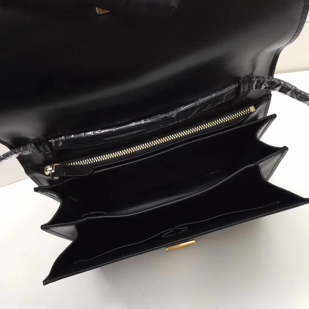 TÚI Celine Medium Classic Bag in Box Calfskin Leather-Black