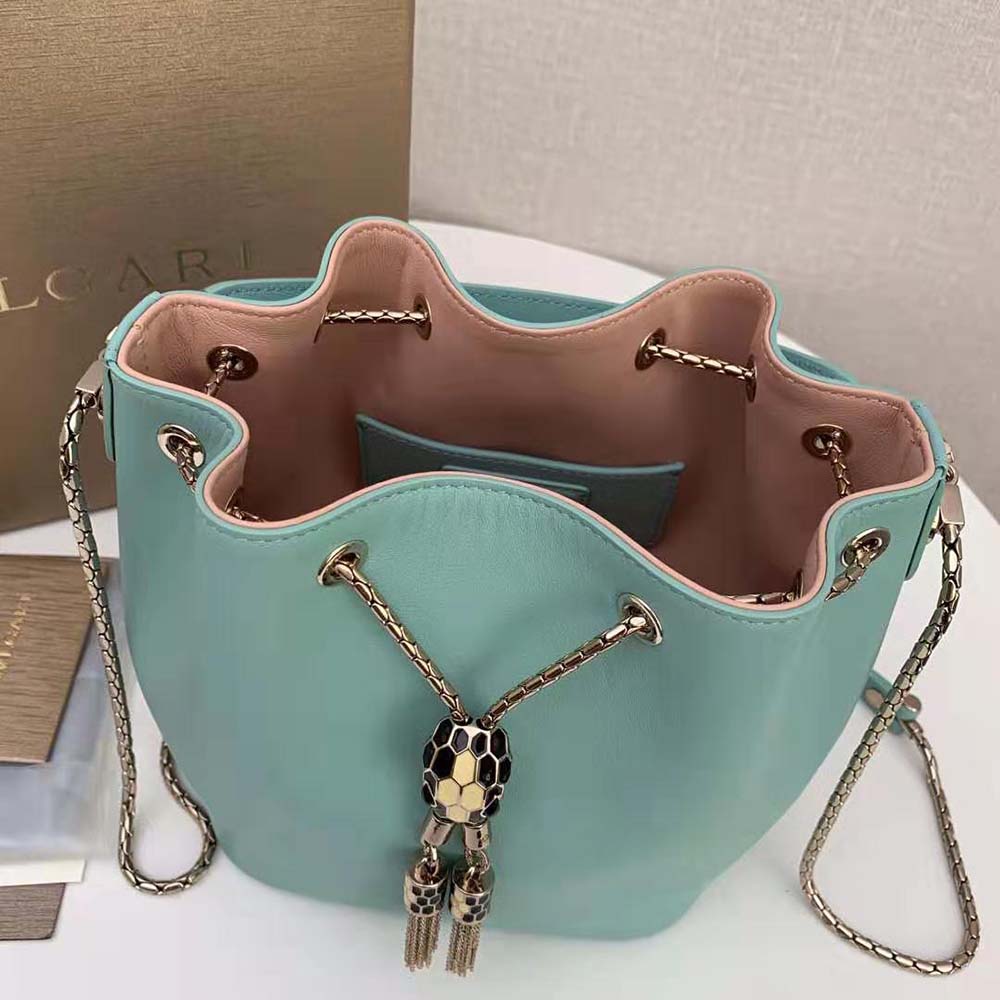 TÚI Bvlgari Women Serpenti Forever Bucket Bag-Aqua
