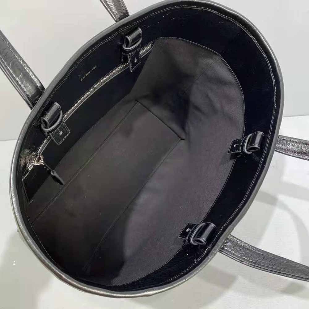 TÚI Balenciaga Women Barbes Medium East-West Shopper Bag in Black