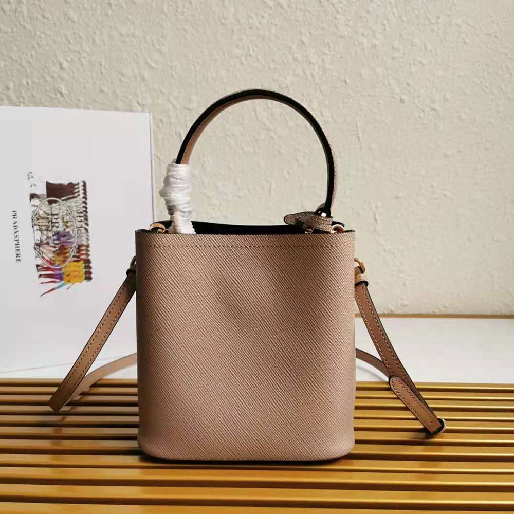 TÚI Prada Saffiano Leather Prada Panier Bag-Sandy