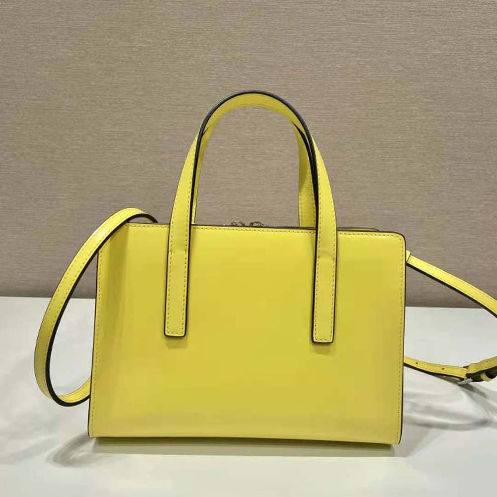TÚI Prada Women Re-Edition 1995 Brushed-Leather Mini Handbag-Yellow