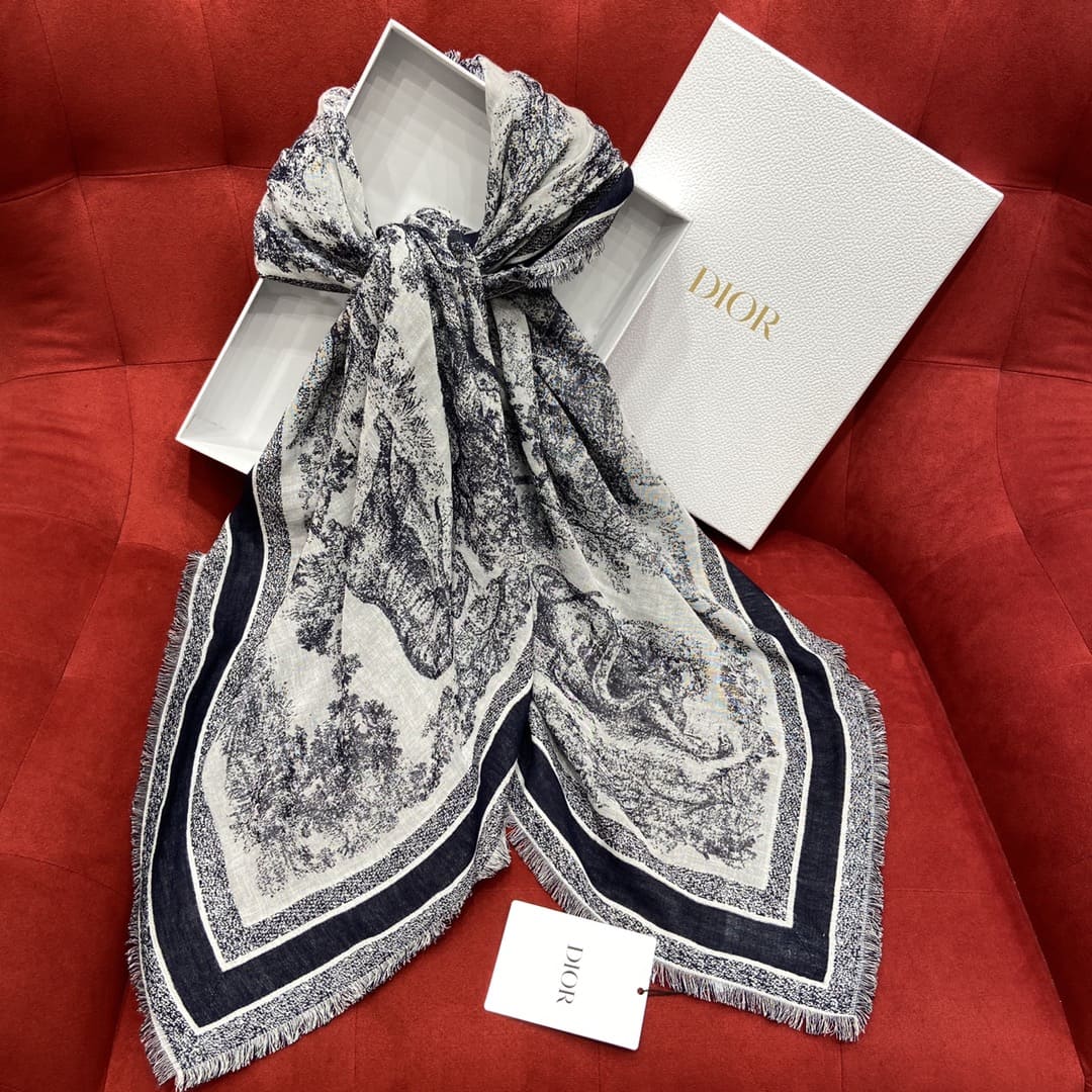 KHĂN Christian Dior Classic shawl Scarf