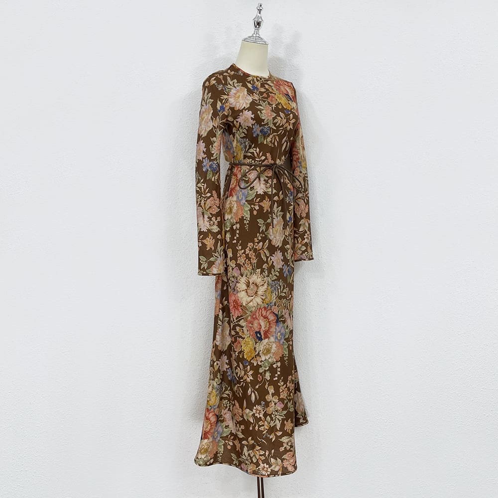 VÁY ZIMMERMANN Vintage Flower Long Sleeve Long Dress High Classy