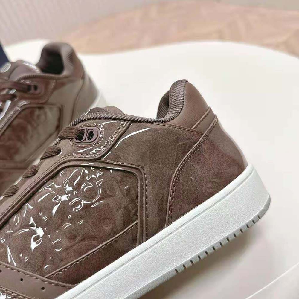 GIÀY DIOR B27 Low-top Sneaker Plum Patent Calfskin and Dior Oblique Gravity Leather