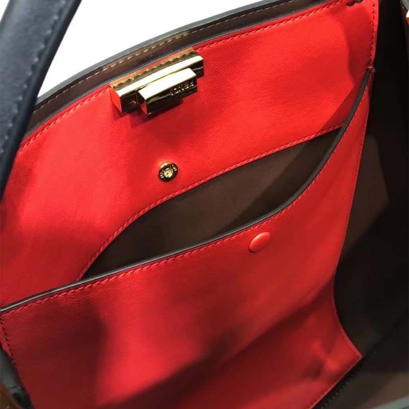 TÚI FENDI Women Peekaboo X-Lite in Leather Bag-Black