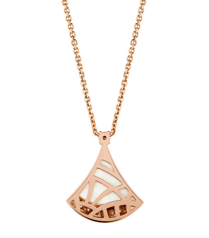 Vòng cổ BVLGARI Rose Gold, Diamond and Mother-of-Pearl Divas’ Dream Necklace vàng hồng 18K