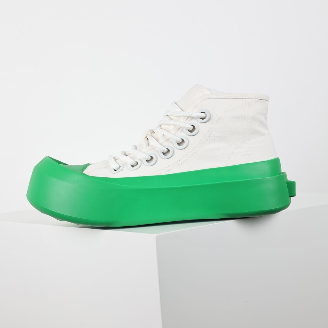 GIÀY BOTTEGA VENETA CANVAS HIGH TOP UNISEX TOP QUALITY SHOES AAA