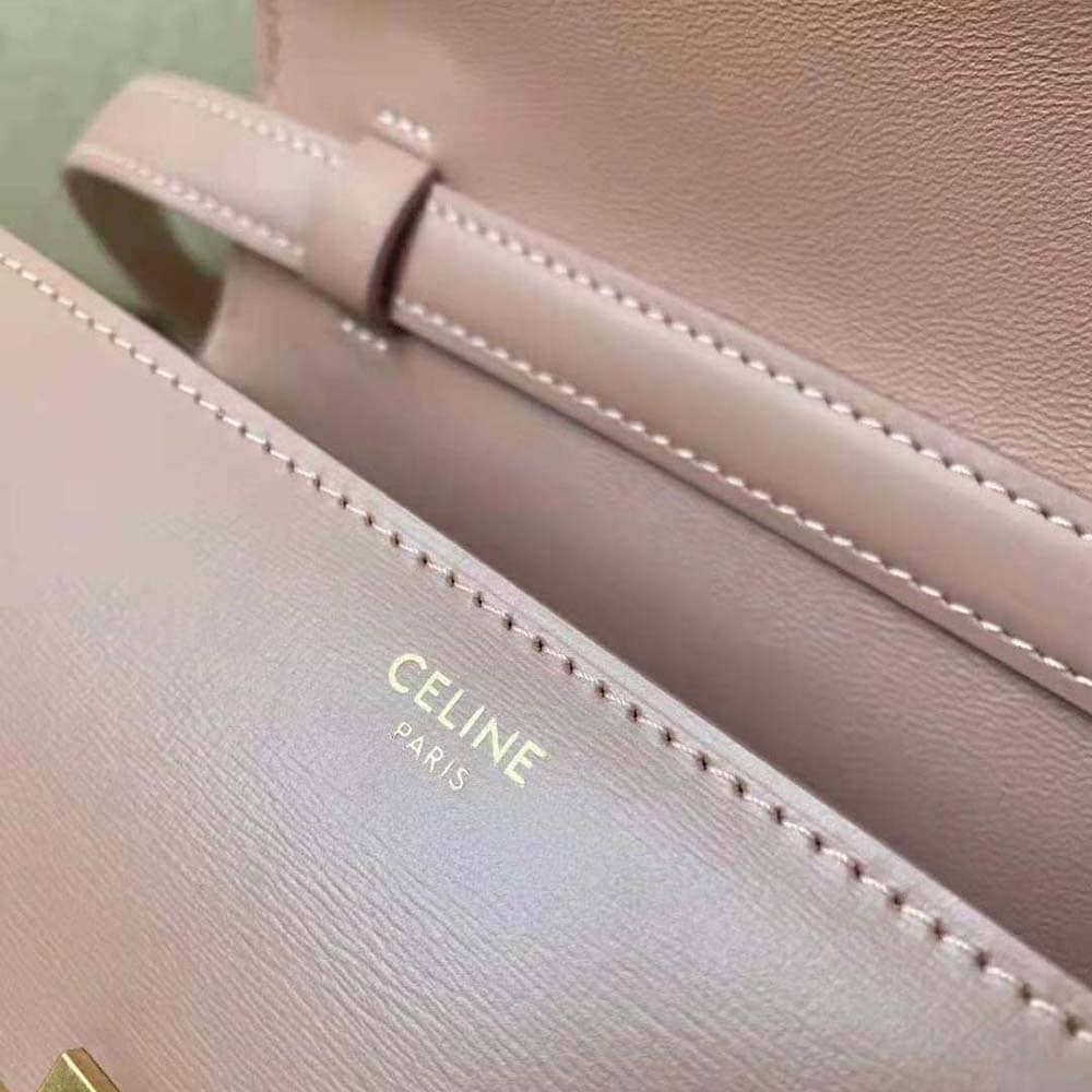 TÚI Celine Women Teen Classic Bag in Box Calfskin-Pink