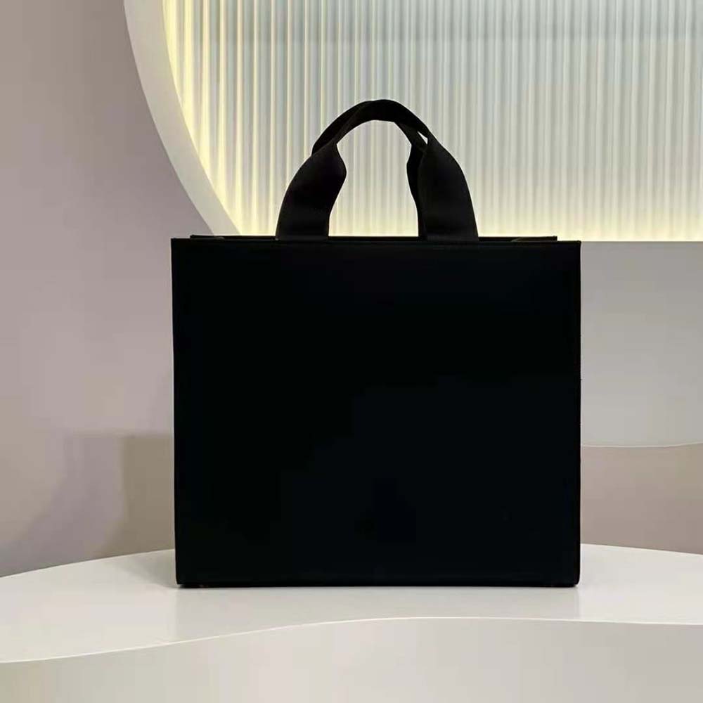 TÚI Versace Women Fendace Logo Medium Tote Bag-Black