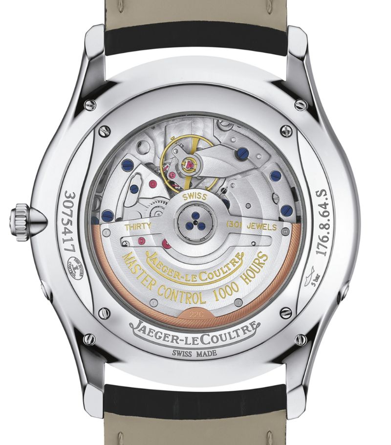 Đồng hồ Jaeger-LeCoultre Stainless Steel Master Ultra-Thin Moon mặt số màu đen