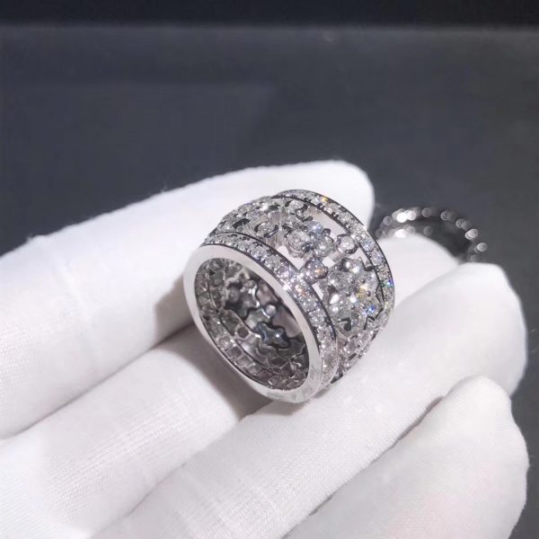 Nhẫn Van Cleef & Arpels Snowflake Diamond vàng trắng 18K
