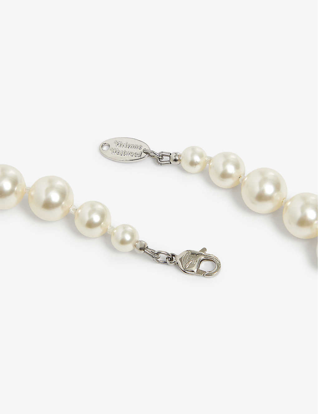 DÂY VIVIENNE WESTWOOD JEWELLERY Balbina platinum-plated brass and faux-pearl pendant necklace