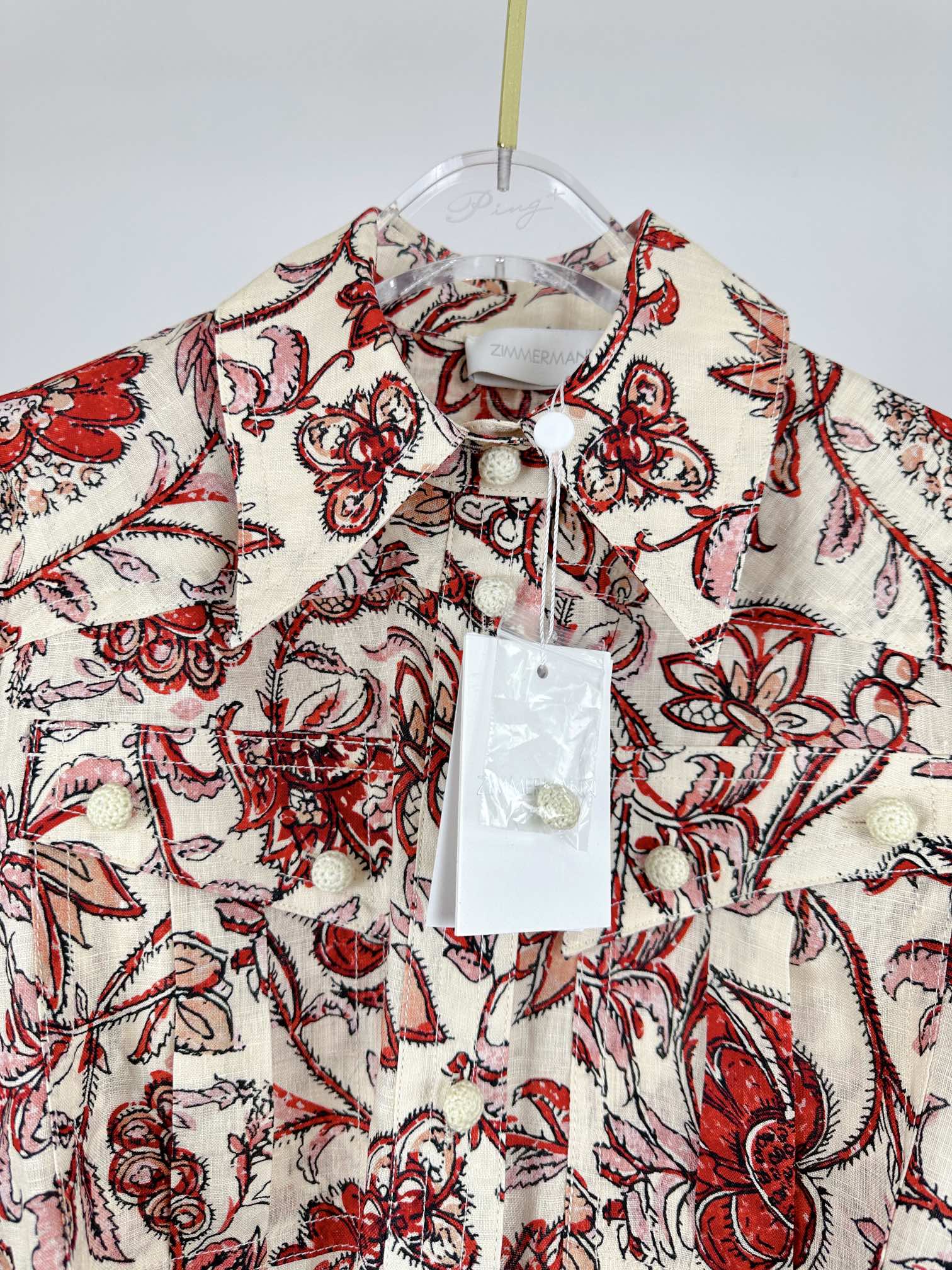 VÁY ZIMMERMANN Red Flower Vintage Dress