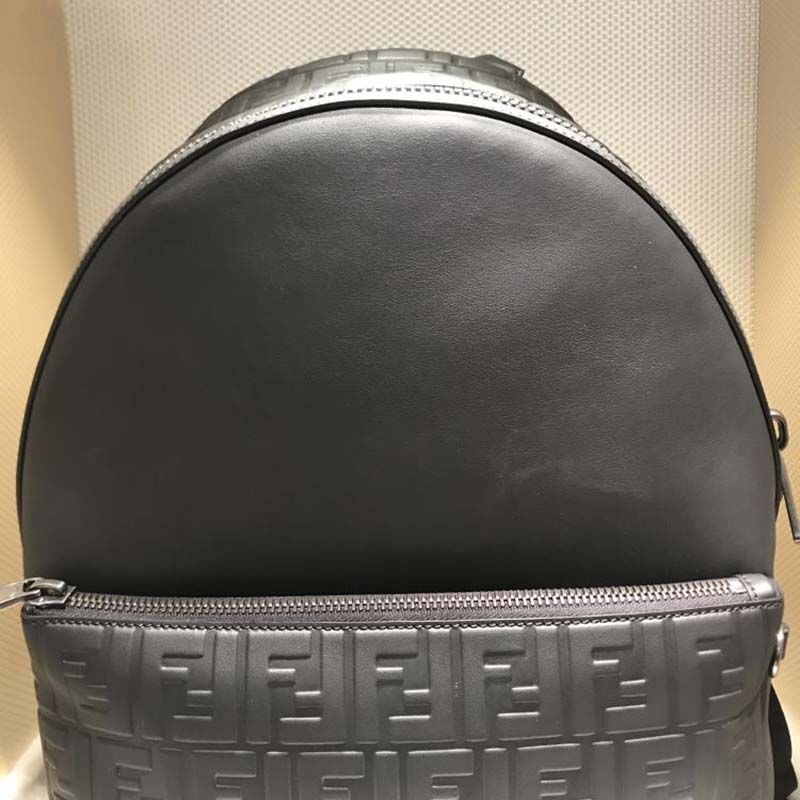 BALO Fendi Black Leather Backpack
