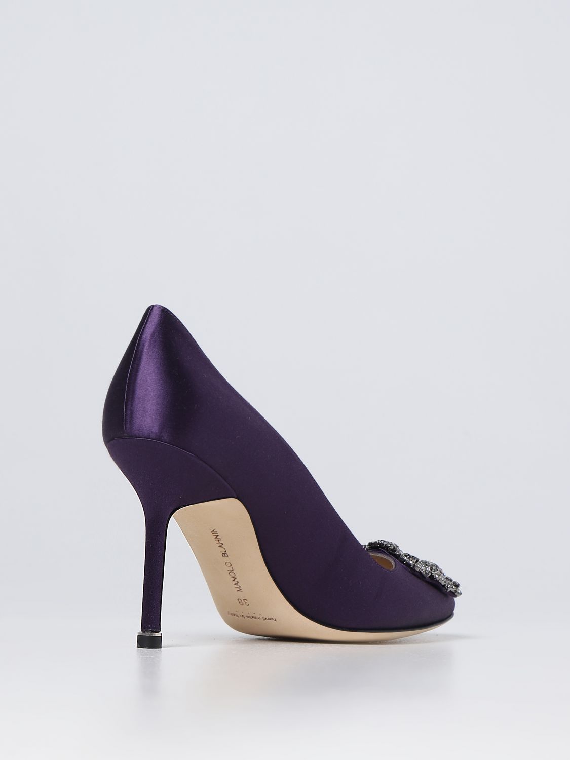 GIÀY MANOLO BLAHNIK Violet satin pumps shoes