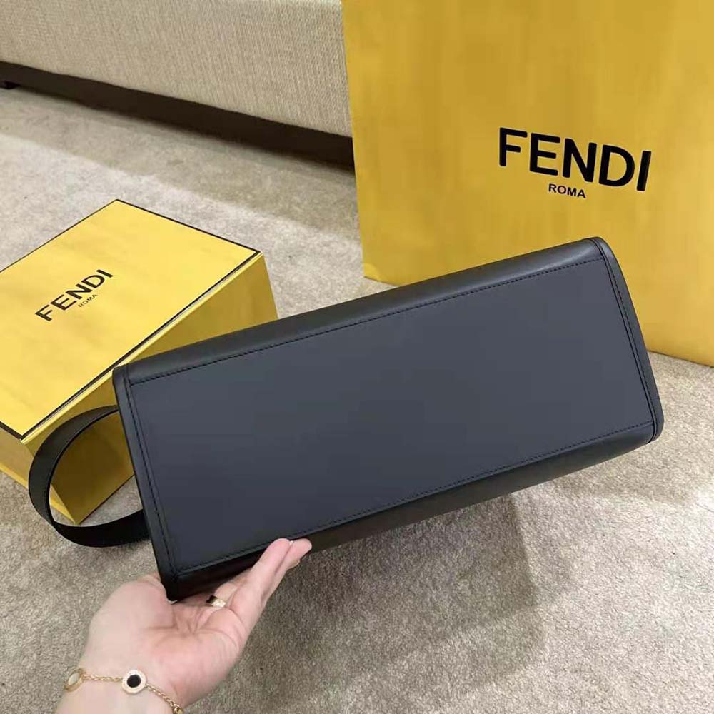 TÚI Fendi Women Sunshine Shopper Leather Shopper-Black