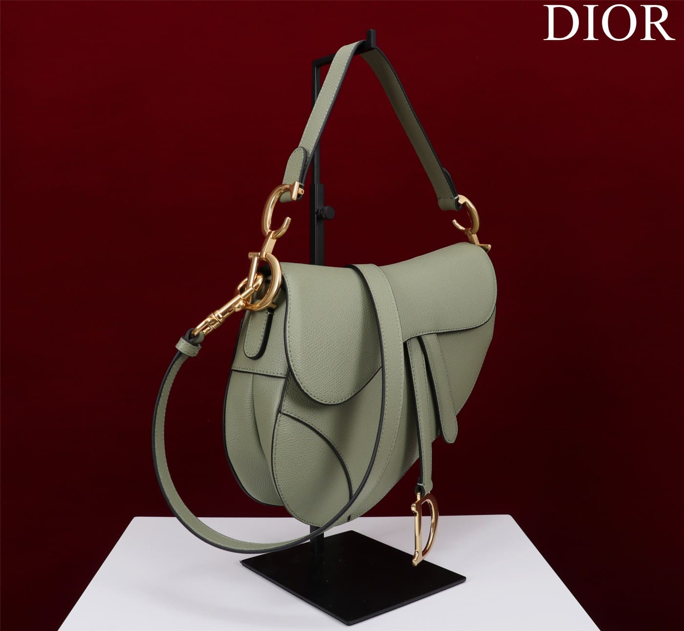 TÚI Dior Women Saddle bag in Calfskin-Olive Top Quality