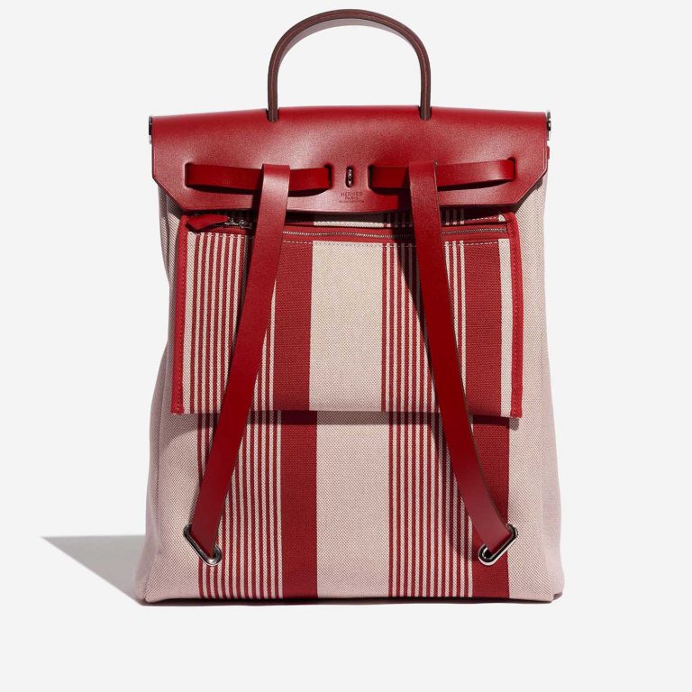 TÚI Hermès Herbag Backpack Toile Vache Hunter Bordeaux