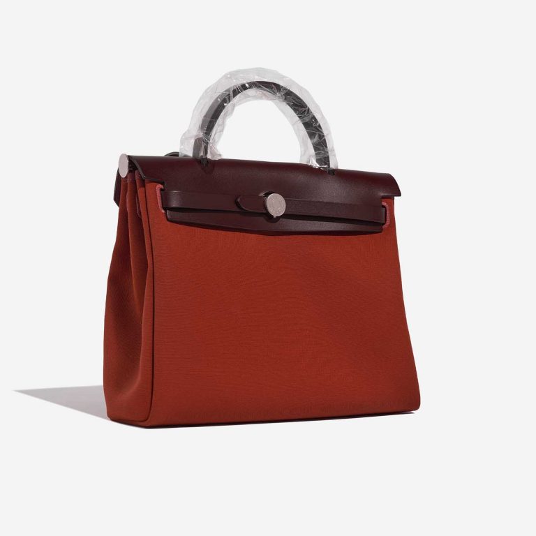TÚI Hermès Herbag 31 Toile Vache Hunter Cuivre Orange Mécano Rouge Sellier