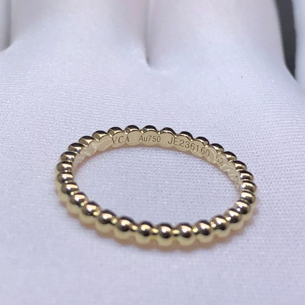Nhẫn Van Cleef & Arpels Perlee vàng hồng 18K