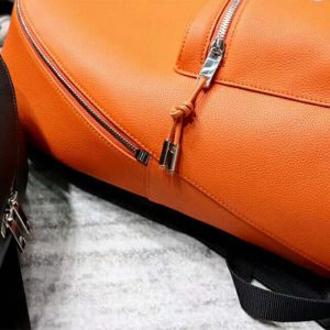 BALO Dior Rider Rucksack in Burgundy Grained Calfskin-Orange