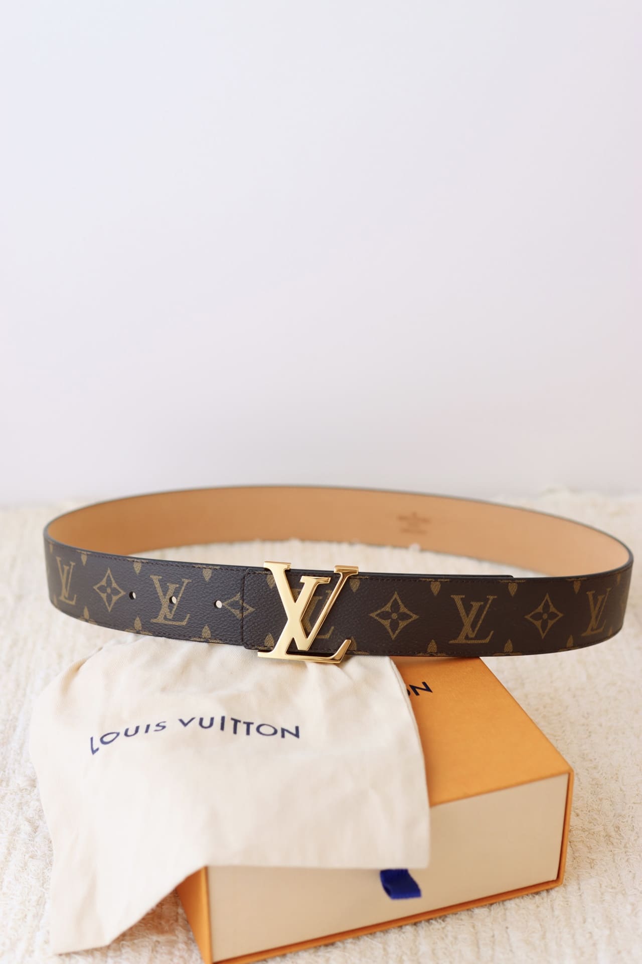 DÂY LƯNG LOUIS VUITTON LV BROWN MONOGRAM Khóa vàng