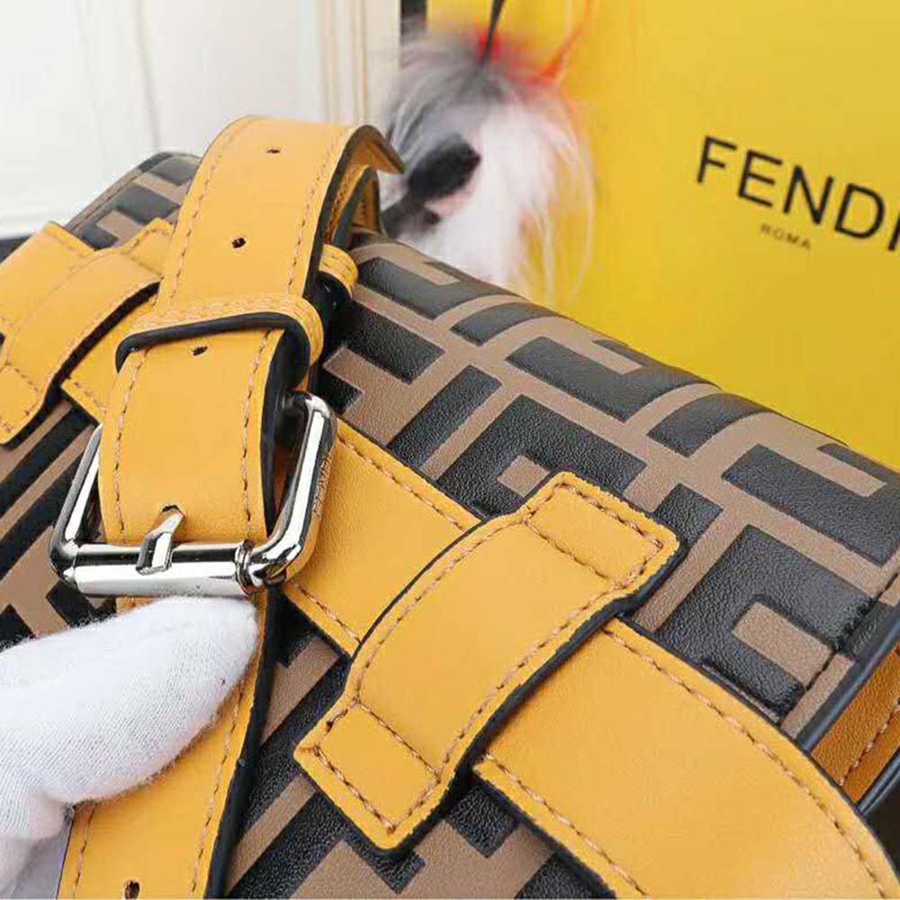 TÚI Fendi Women Belt Bag in Calf Leather-Yellow