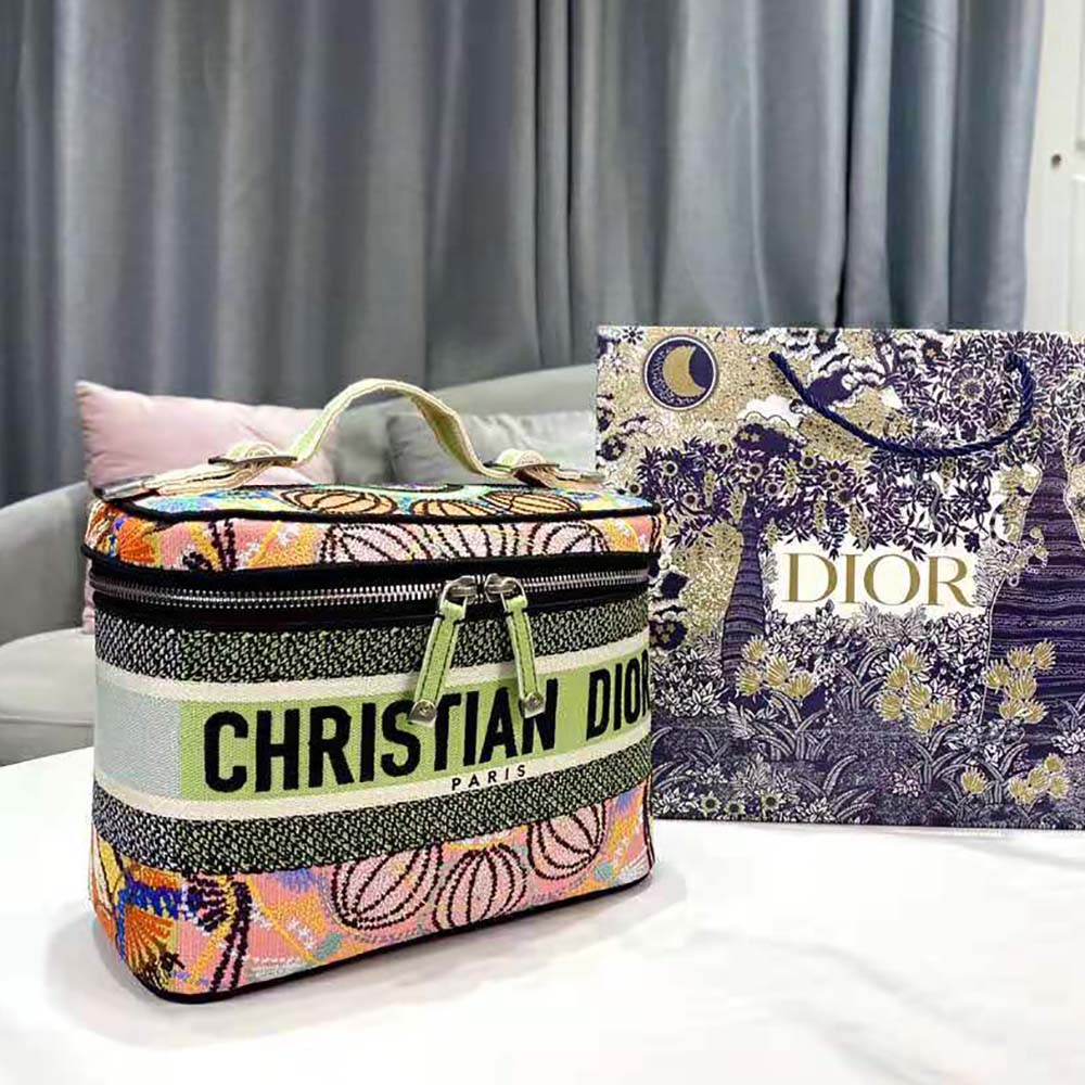 TÚI Dior Women DiorTravel Vanity Case Multicolor Dior in Lights Embroidery