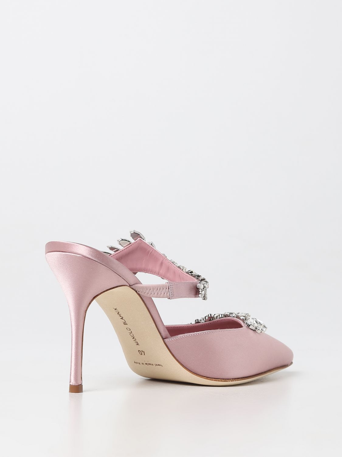 GIÀY MANOLO BLAHNIK Pink satin high heel shoes