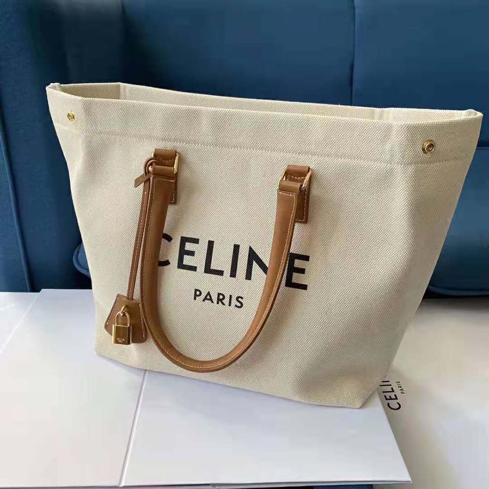 TÚI Celine Women Horizontal Cabas Celine in Canvas with Celine Print and Calfskin
