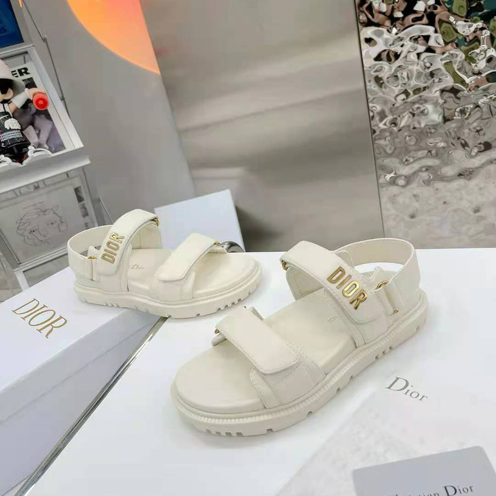 DÉP SANDAL DIOR Dioract Sandal White Lambskin