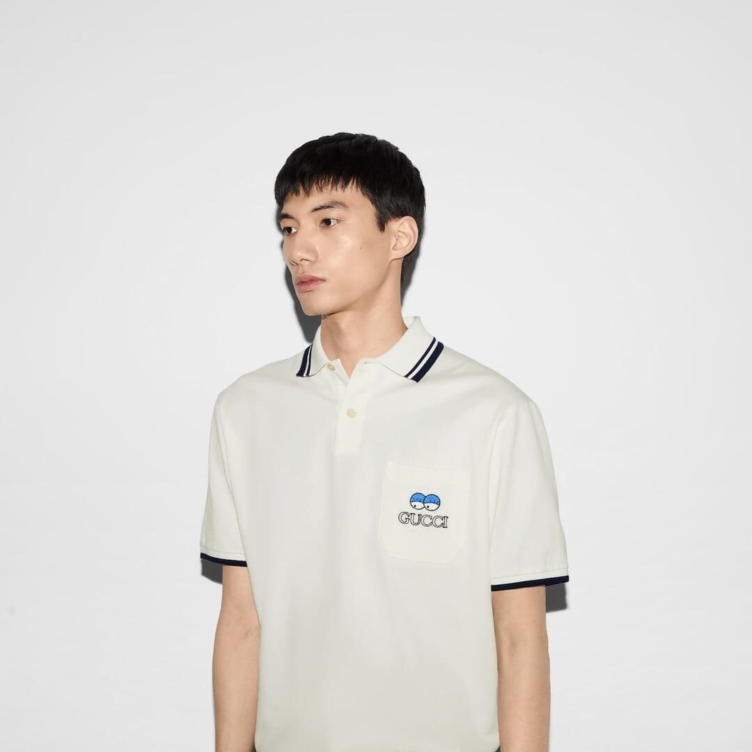ÁO GUCCI GG POLO SHIRT MÀU TRẮNG UNISEX
