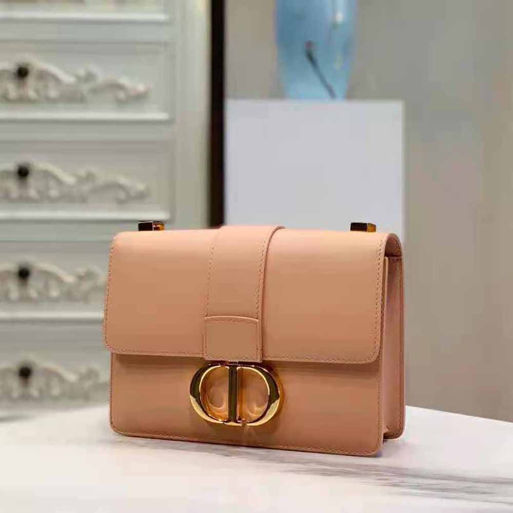 TÚI Dior 30 Montaigne Bag Des Vents Box Calfskin-Pink
