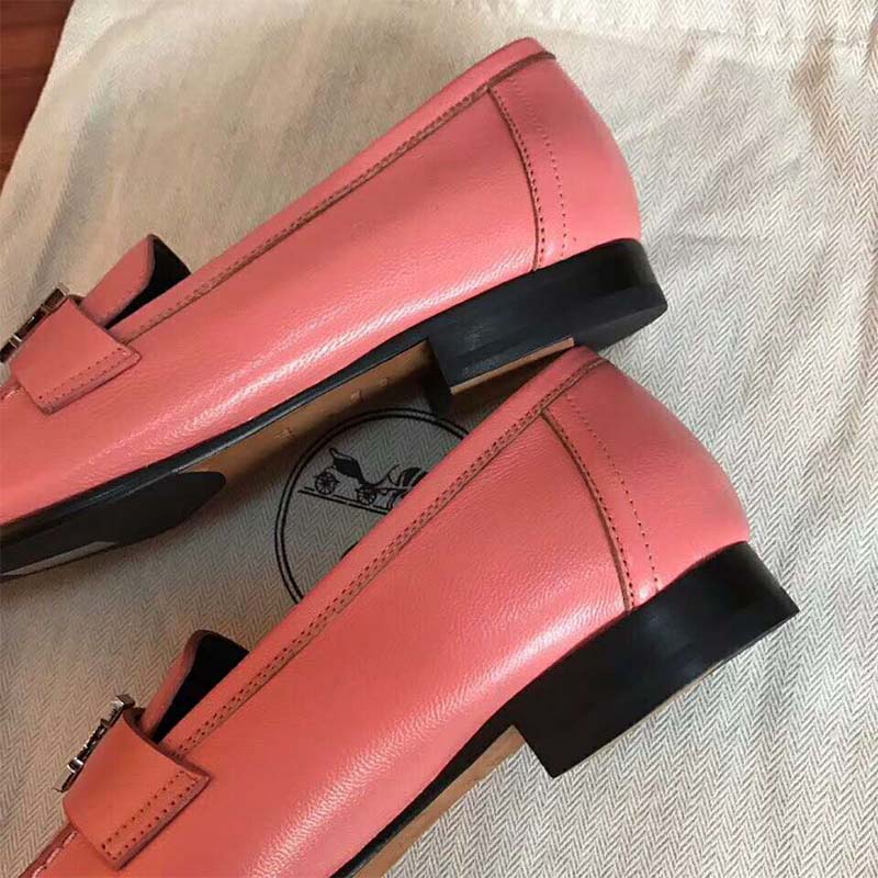GIÀY Hermes Women Shoes Paris Loafer-Pink SS2022